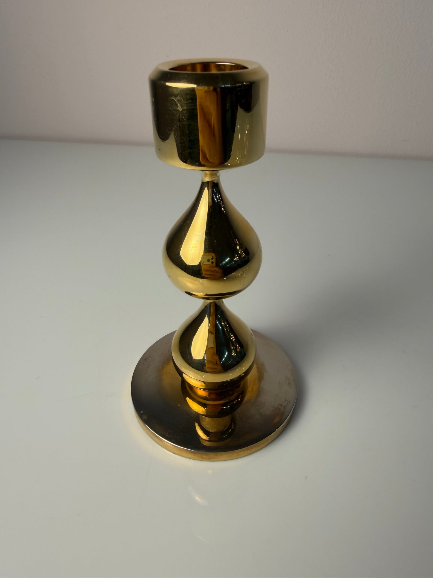Vintage Kerzenständer 24 Karat vergoldet von Hugo Asmussen für Asmussen Design