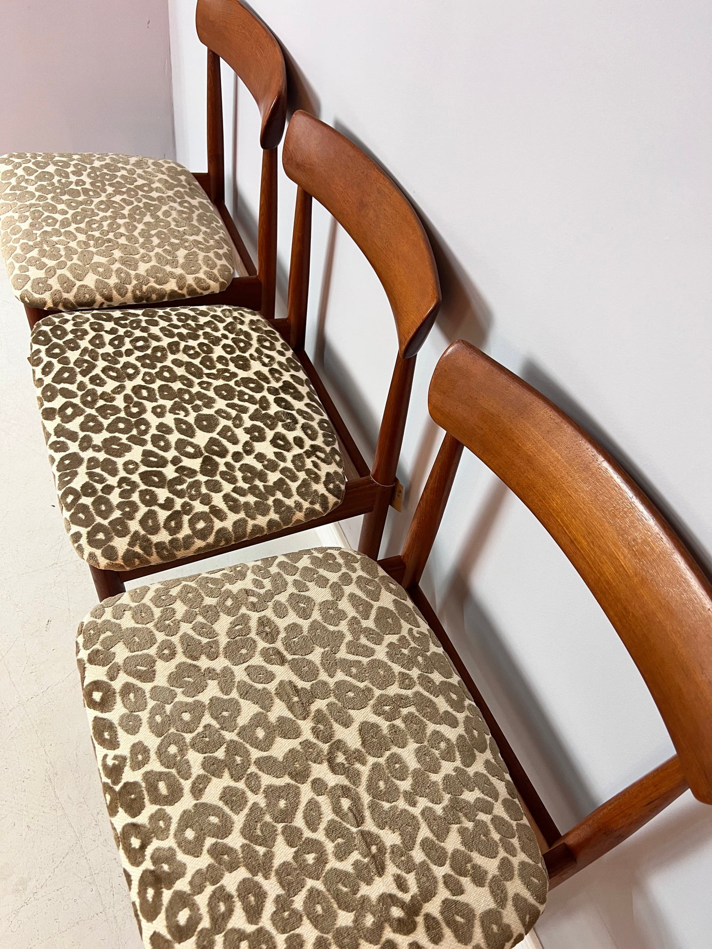 Chaise vintage Leo en teck rembourrée par Farso Stolefabrik