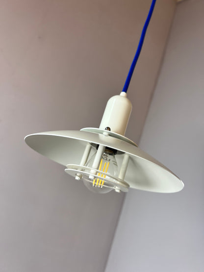 Vintage Lamellenlampe weiß Dänemark
