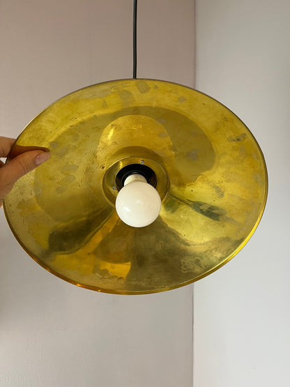 Vintage Hängelampe Messing aus Dänemark