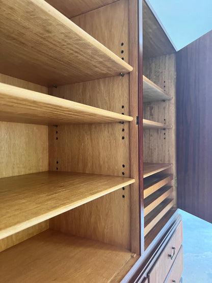 Vintage Aktenschrank Teak mit Schloss aus Dänemark, 50er Jahre