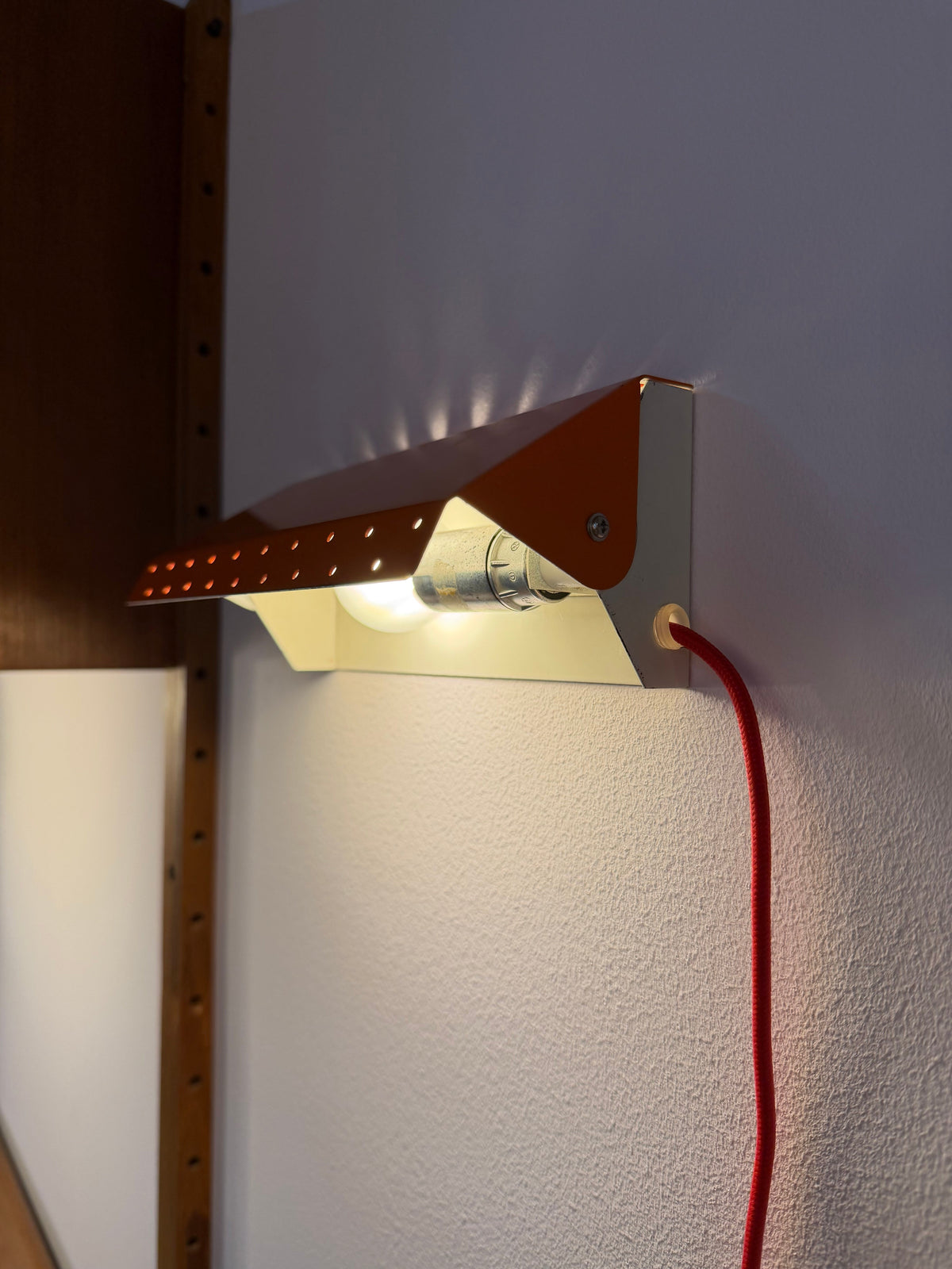 Vintage Wandlampe von E.S. Horn mit beweglichem Visier