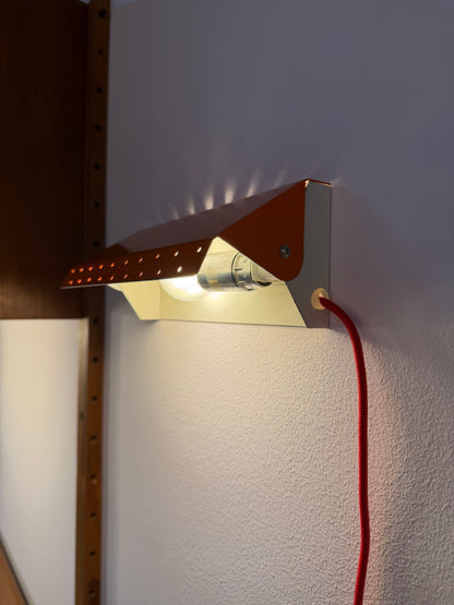 Vintage Wandlampe von E.S. Horn mit beweglichem Visier