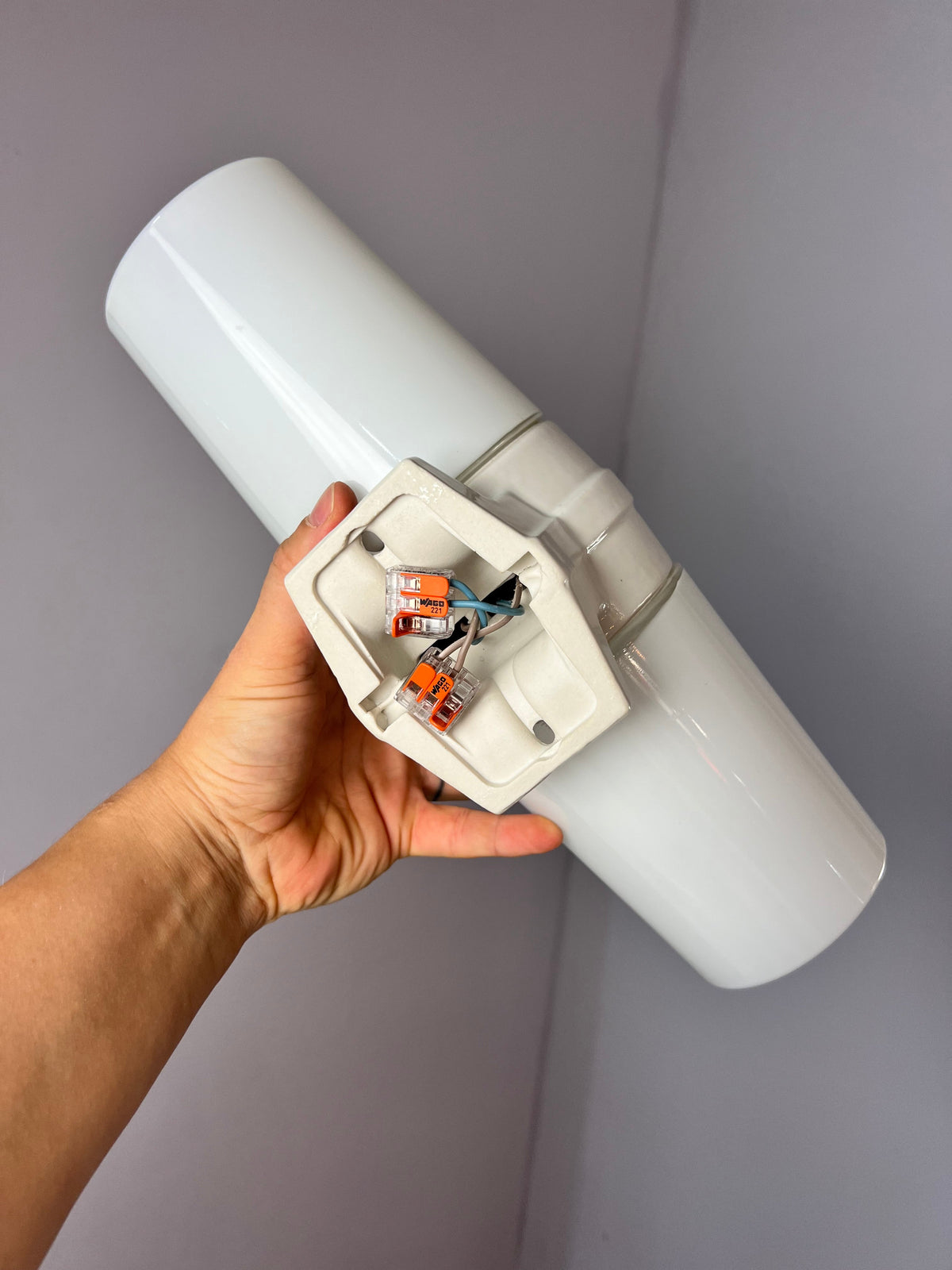Wandlampe Modell 6065 weiß von Sigvard Bernadotte für Ifö