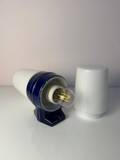 Vintage Wandlampe Modell 6065 blau von Sigvard Bernadotte für Ifö