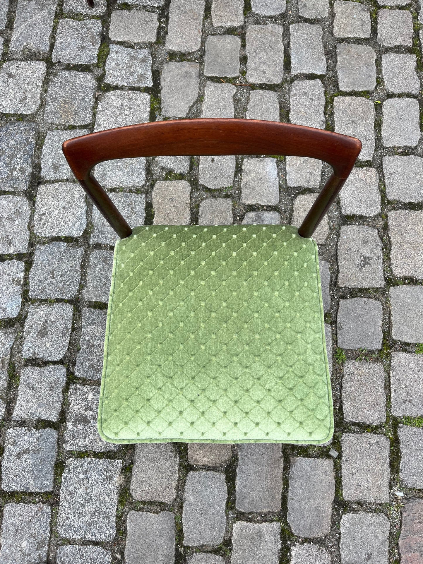 4x upholstered chair green rosewood