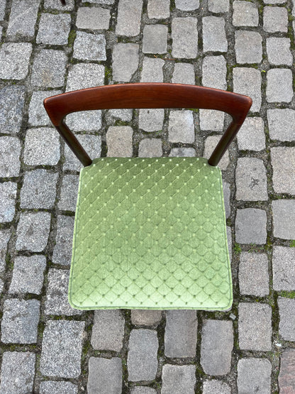 4x upholstered chair green rosewood