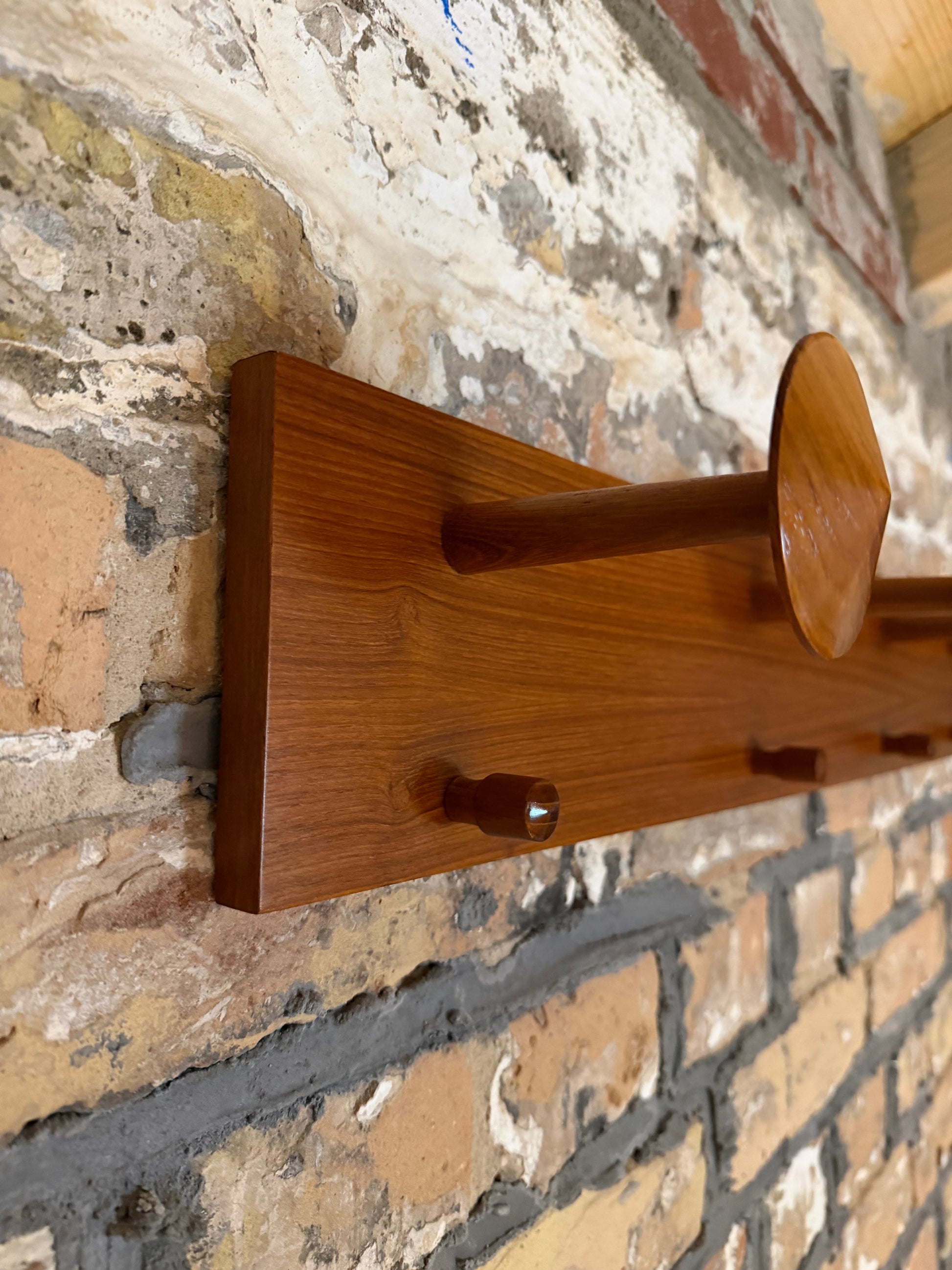 Vintage Garderobe aus Teak, Dänemark 60er Jahre