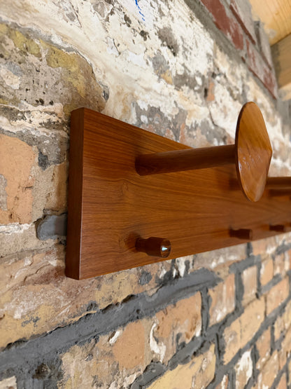 Vintage Garderobe aus Teak, Dänemark 60er Jahre