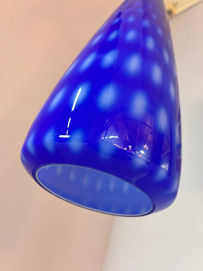 Vintage Hängelampe blau von Jo Hammerborg für Fog & Mørup