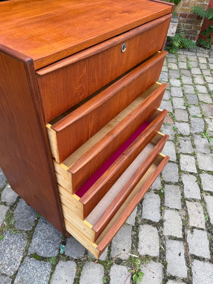 Vintage Kommode Teak Dänemark, 6 Schubladen, Mid-Century