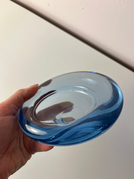 Vintage Glasschale hellblau von Per Lütken für Holmegaard