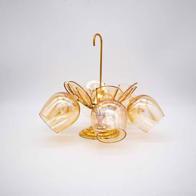 Vintage cognac snifter set of 6 in umbrella holder