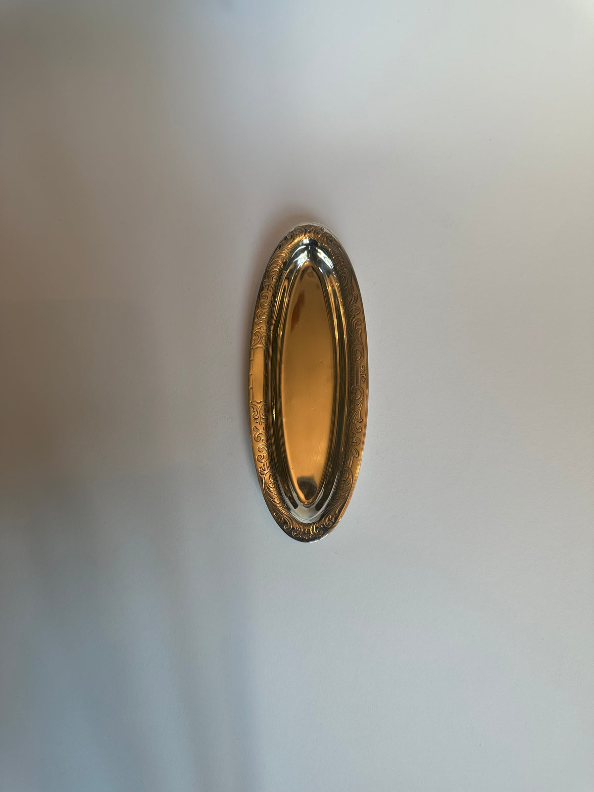 Vintage oval silver bowl model 17999A by Tiffany & Co. with vine decoration