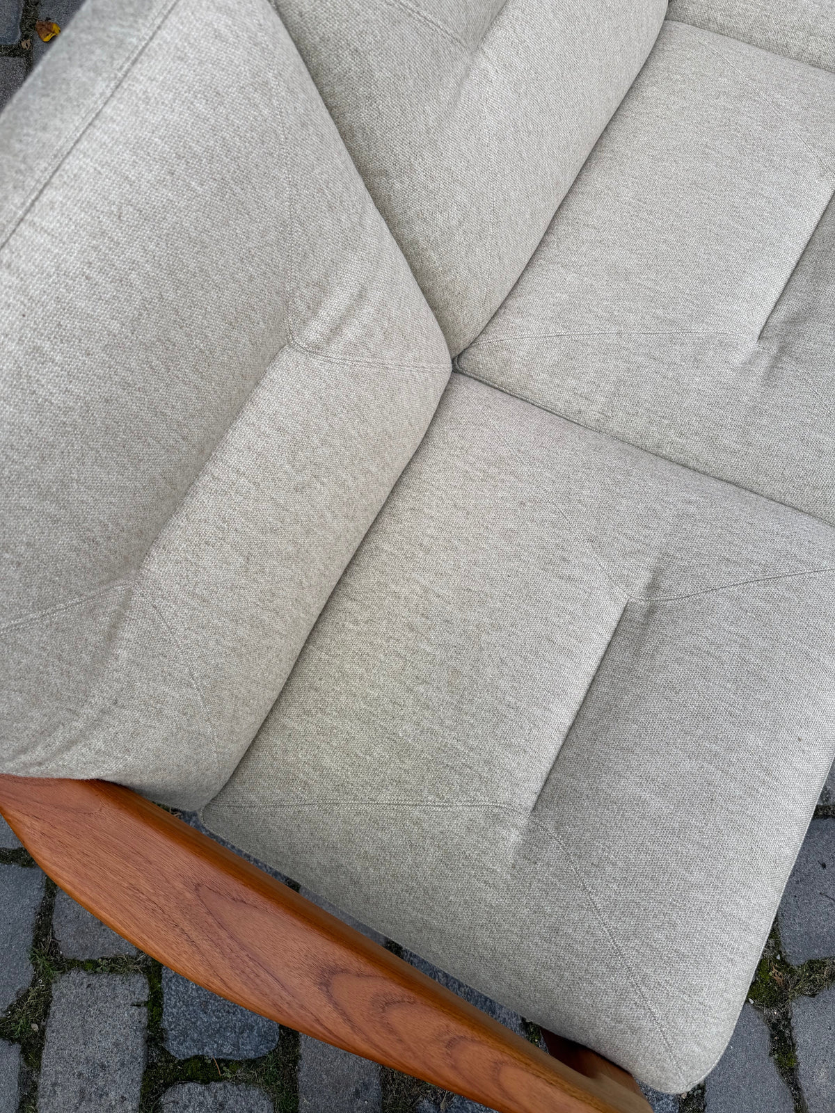 3-Sitzer Sofa Teak und Wolle von Holstebro Møbelfabrik