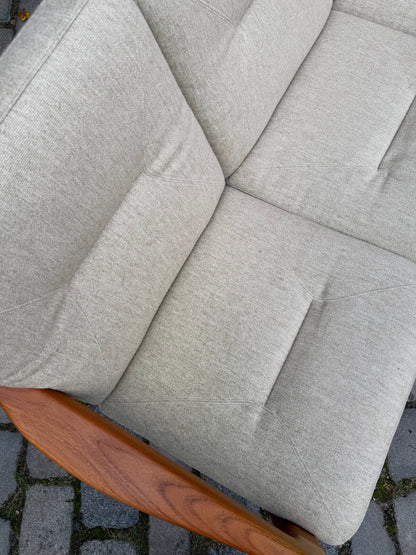 3-Sitzer Sofa Teak und Wolle von Holstebro Møbelfabrik