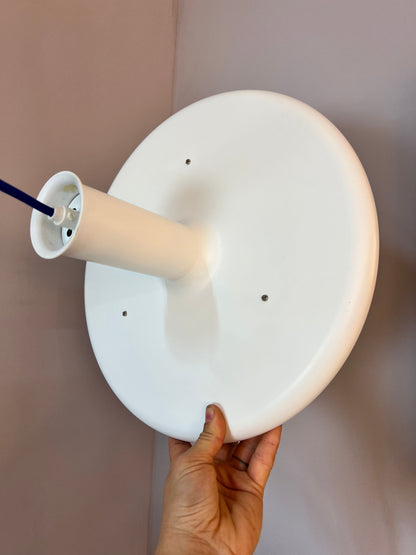 Hanging lamp “Optima” white by Hans Due for Fog &amp; Mørup