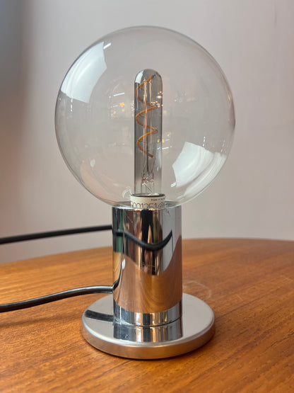 Vintage Tischlampe Big Globe Chrom von Motoko Ishii für STAFF