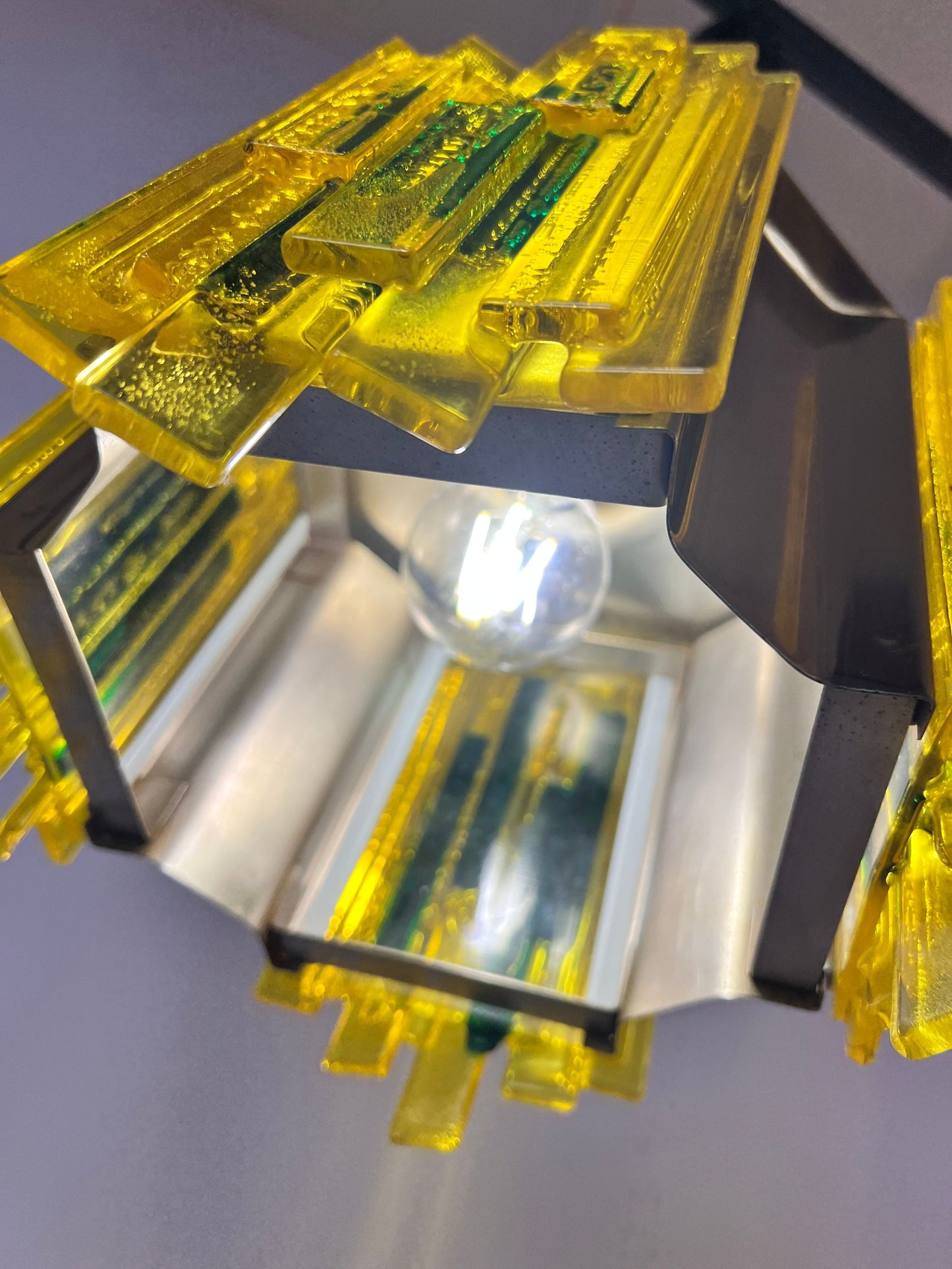 Vintage Hängelampe von Claus Bolby