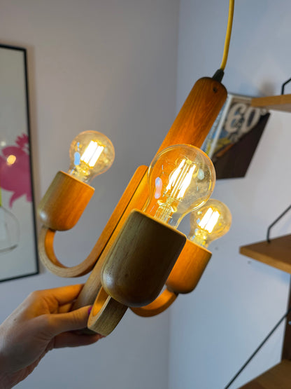 Vintage Kronleuchter Teak von DOMUS