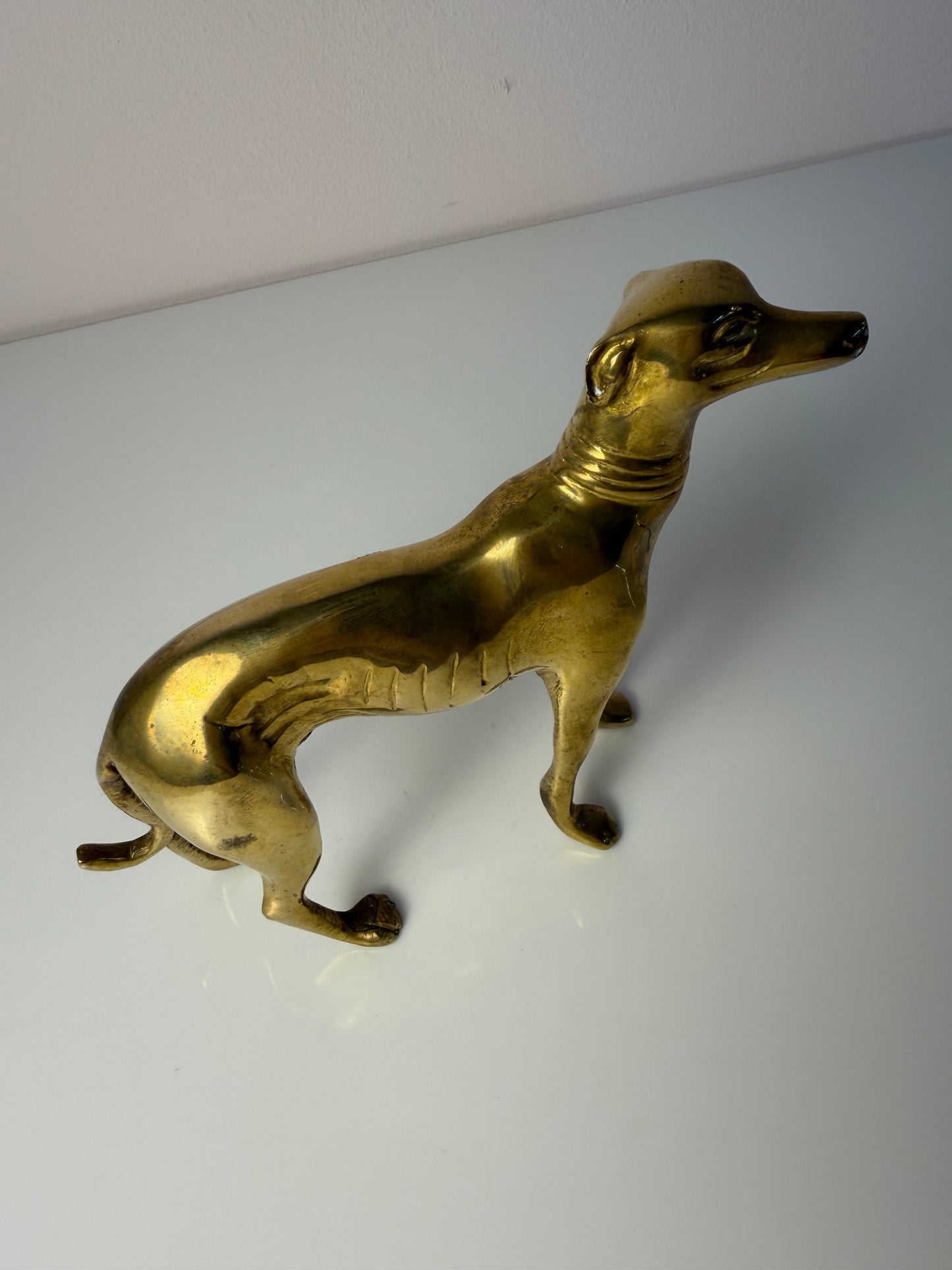 Set von 2 Vintage Windhund Skulptur aus Messing, Art Déco