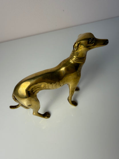 Set von 2 Vintage Windhund Skulptur aus Messing, Art Déco