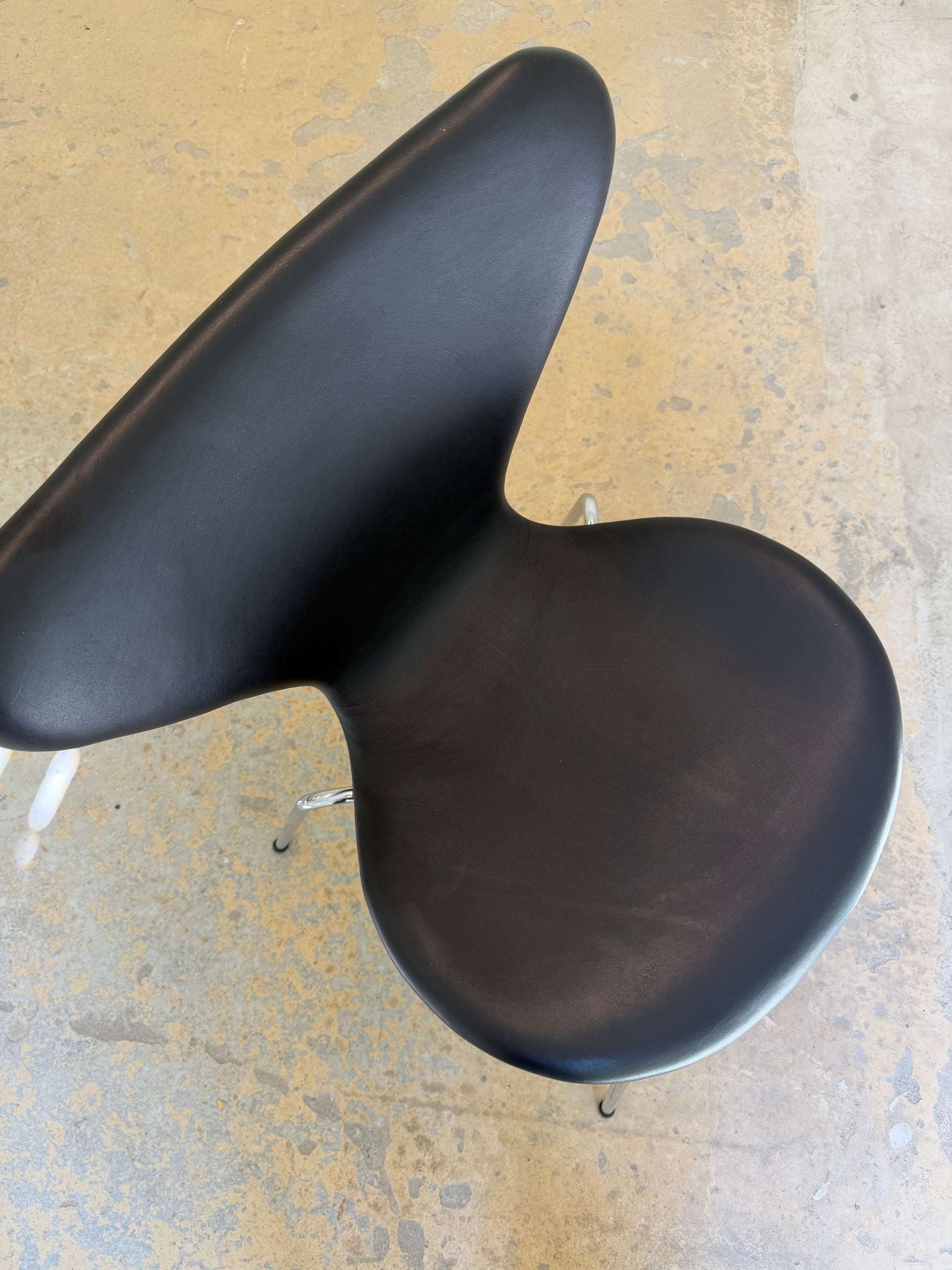 Vintage Polsterstuhl Serie 7 Echtleder von Arne Jacobsen für Fritz Hansen