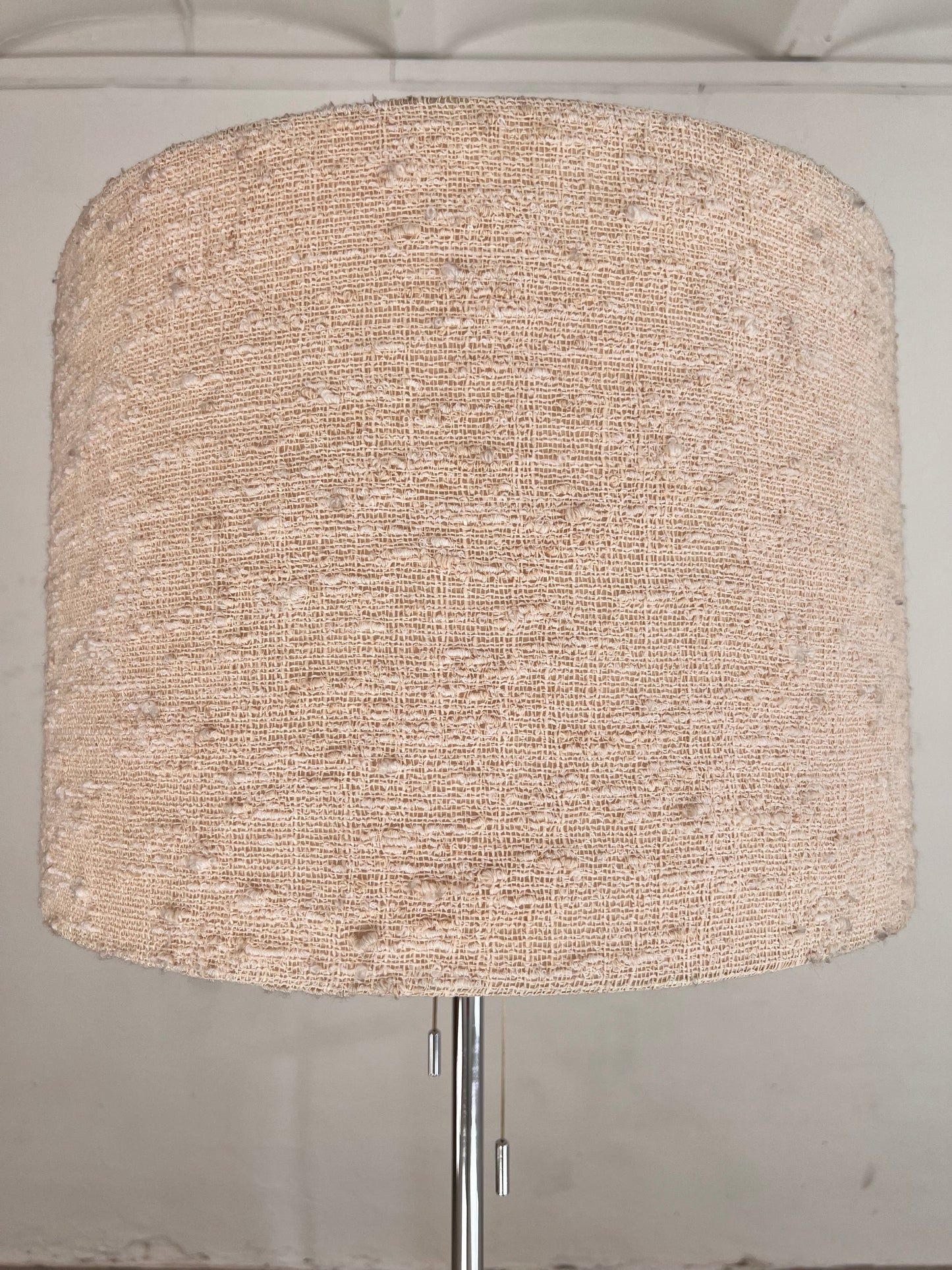 Vintage Stehlampe von STAFF Chrom mit Stoffschirm