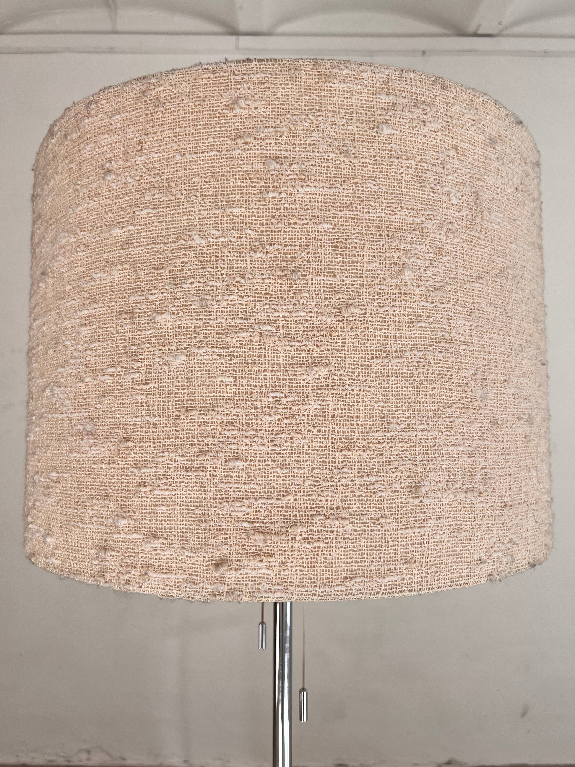 Vintage Stehlampe von STAFF Chrom mit Stoffschirm
