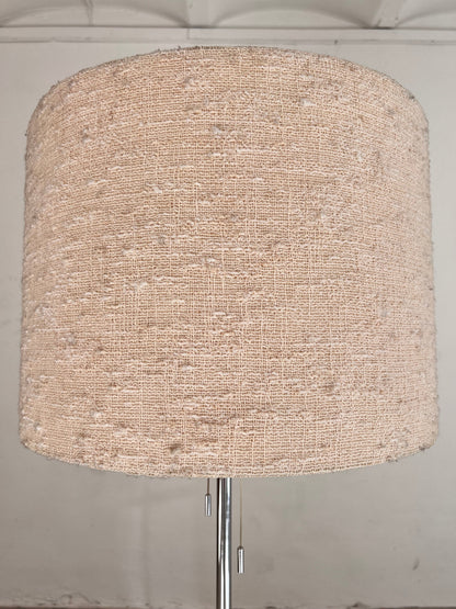 Vintage Stehlampe von STAFF Chrom mit Stoffschirm