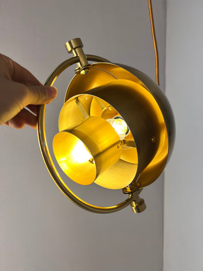 Vintage Hängelampe Multi-Lite von Louis Weisdorf für GUBI Messing