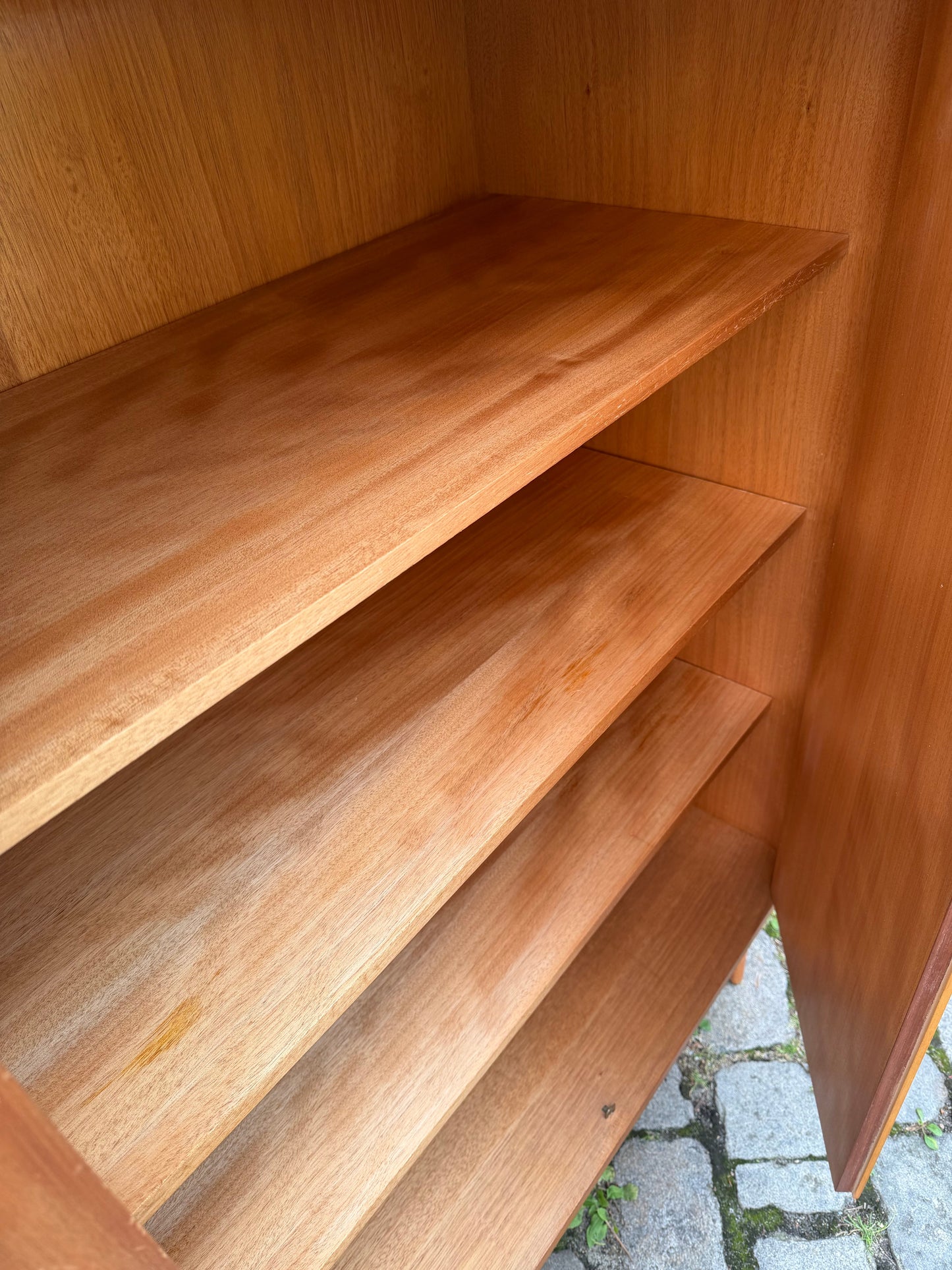 Vintage Wäscheschrank Ahorn und Nussbaum, Mid-Century Deutschland