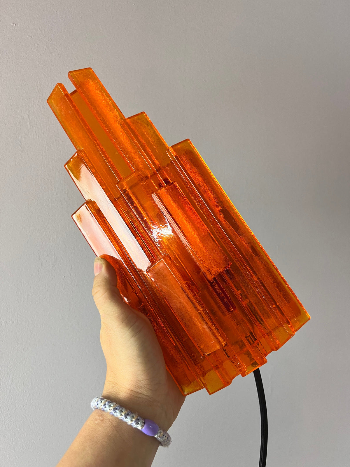 Vintage Wandlampe orange von Claus Bolby für Cebo