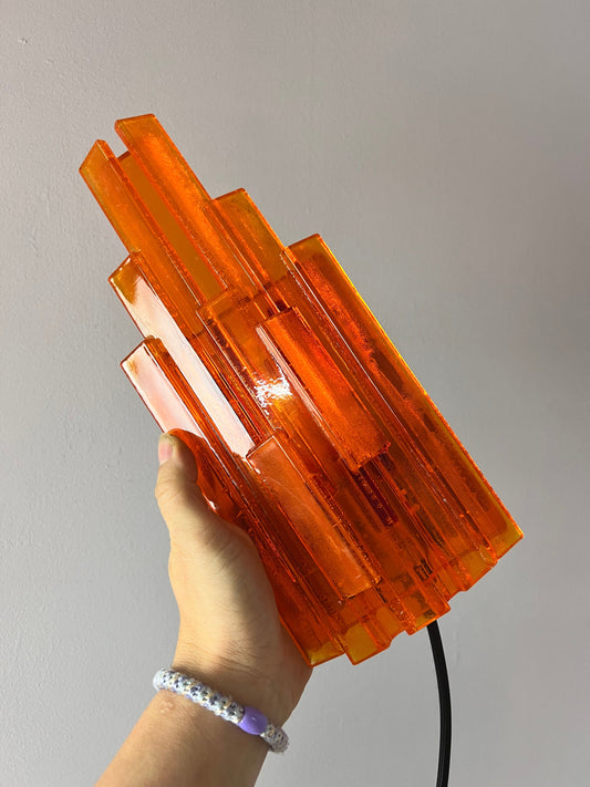 Vintage Wandlampe orange von Claus Bolby für Cebo