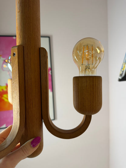 Vintage Kronleuchter Teak von DOMUS