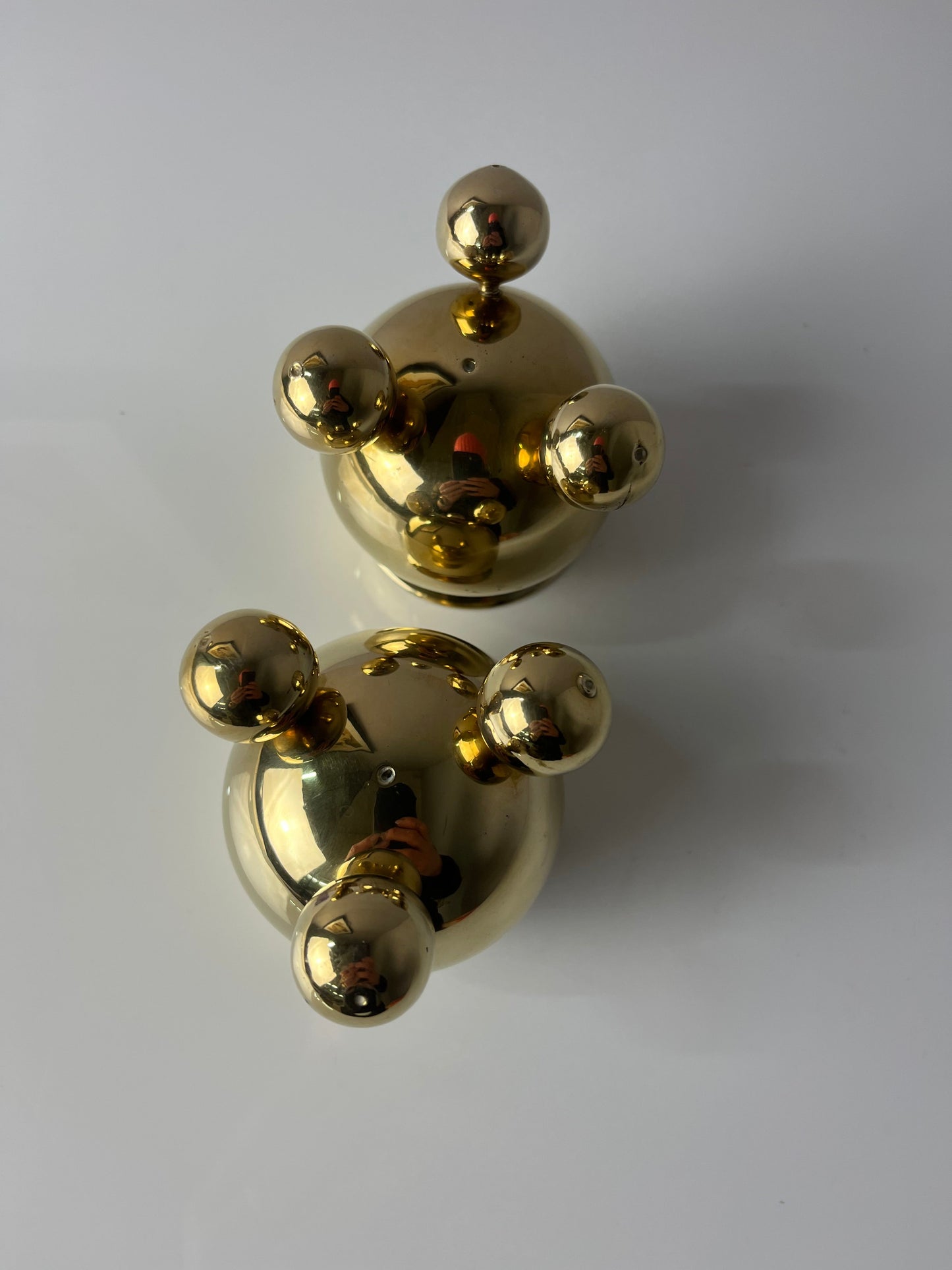 Vintage Kerzenständer Set von 2 Kugel von Gusums Bruk