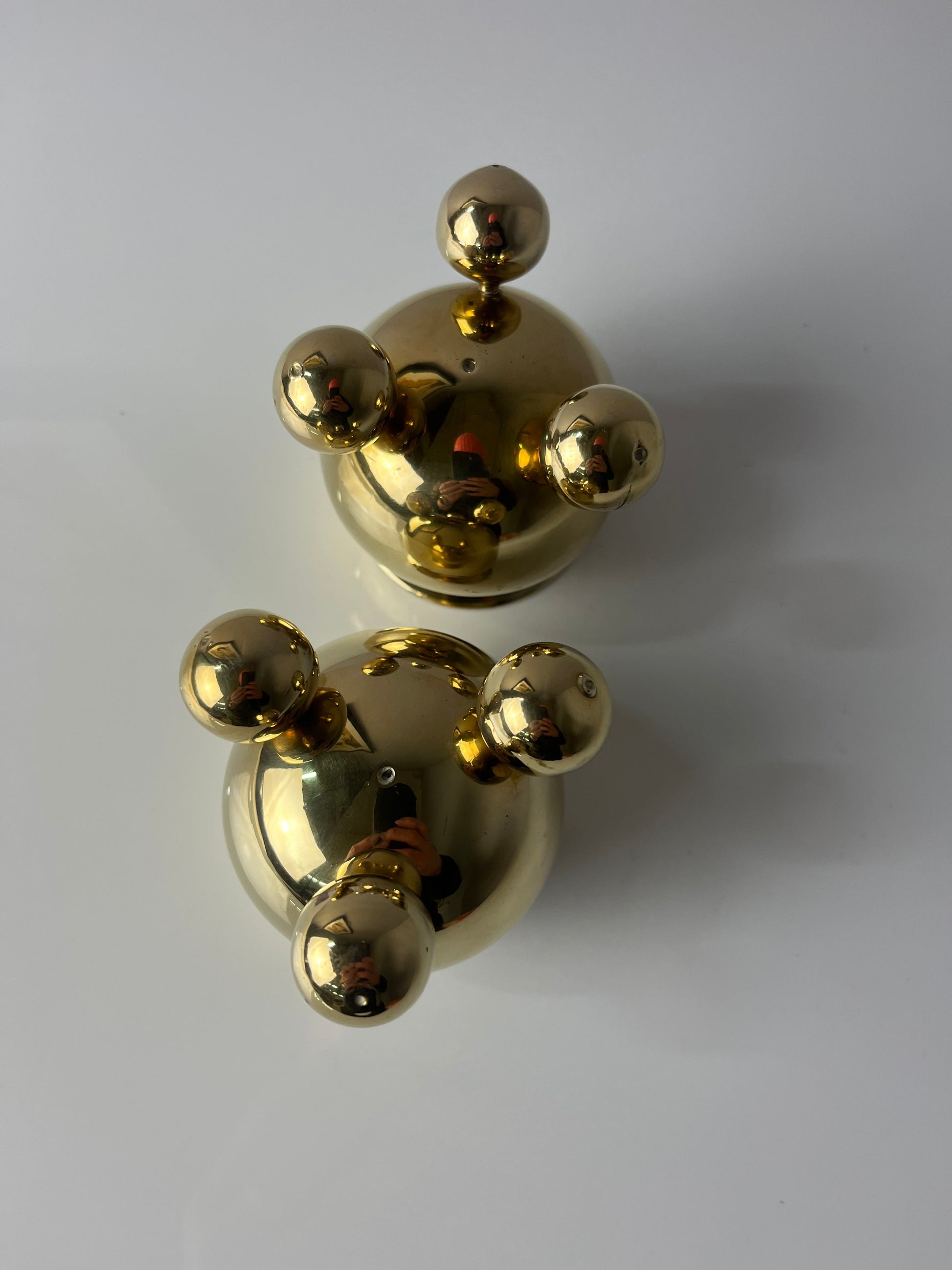 Vintage Kerzenständer Set von 2 Kugel von Gusums Bruk