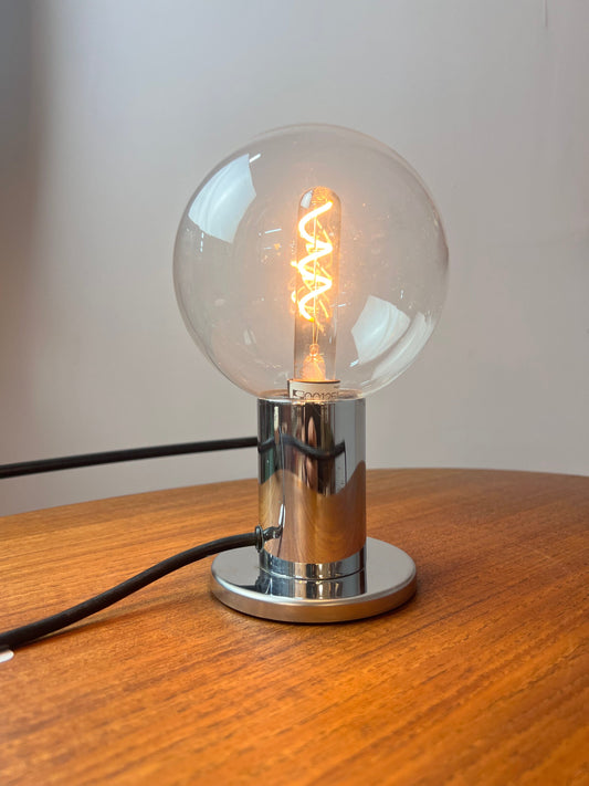 Lampe de table vintage Big Globe Chrome par Motoko Ishii pour STAFF