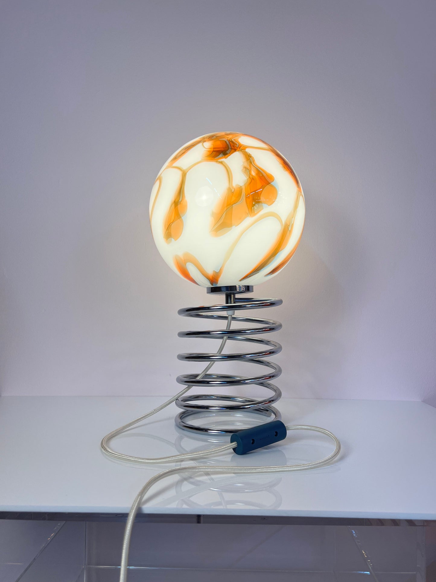 Vintage Tischlampe "Spirale" von Ingo Maurer für Honsel