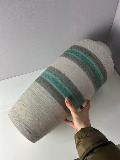 Vintage Bodenvase 628-50 türkis grau von Bay Keramik