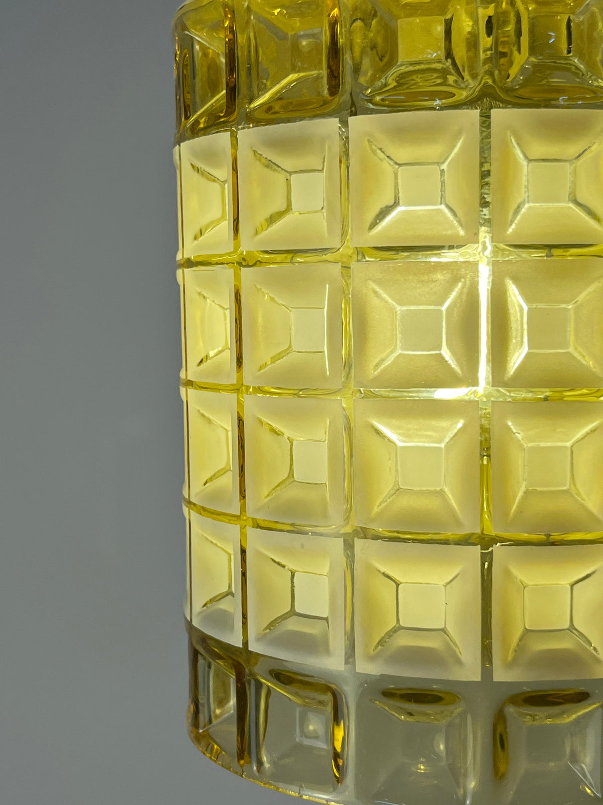 Vintage Hängelampe Waffelstruktur von Orrefors