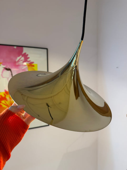 Hängeleuchte "Trompetenlampe" gold von Claus Bonderup und Torsten Thorup für Fog und Mørup