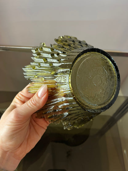 Schale Revontulet grau Glas von Tauno Wirkkala für Humppila