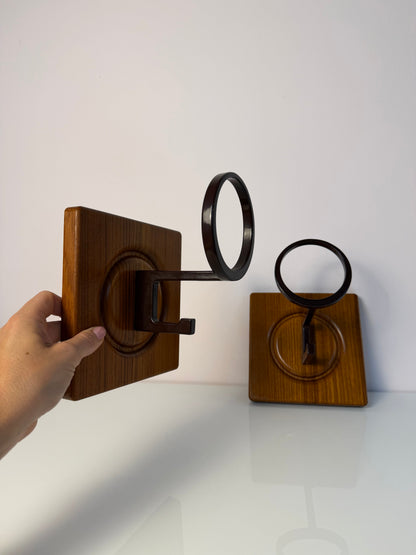 Set von 2 Vintage Wandhaken aus Teak von Sudbrock