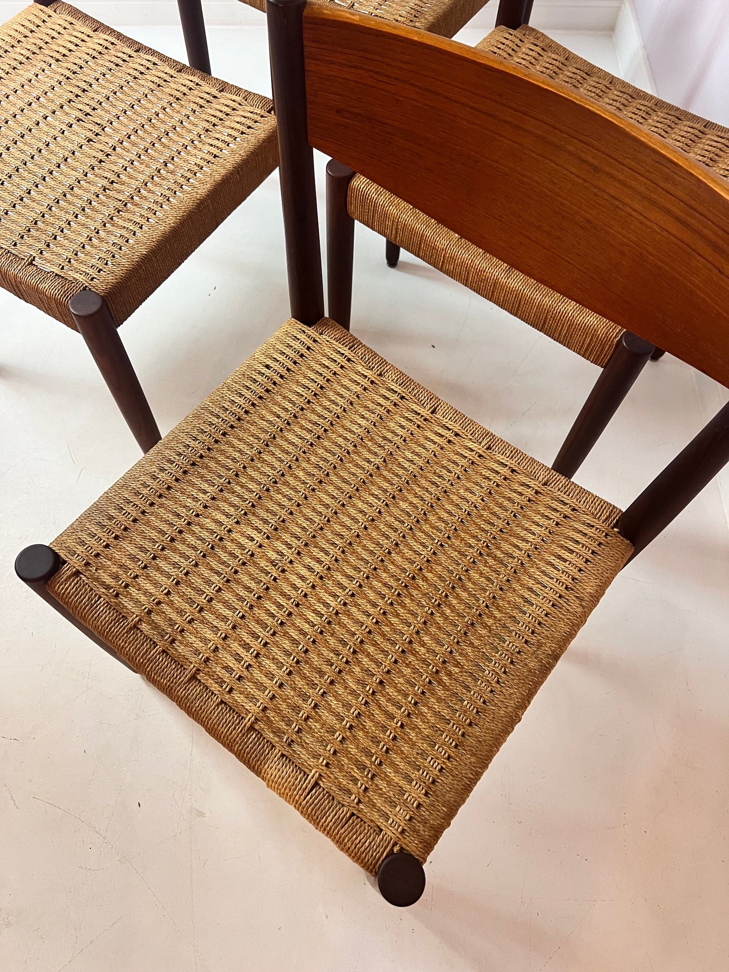 Vintage Stuhl Teak von Poul Volther für Frem Rojle Set von 4