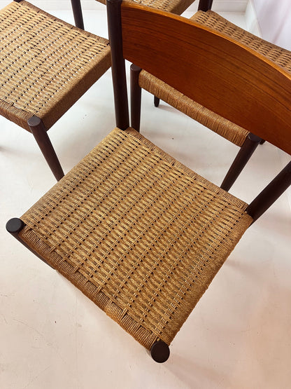 Vintage Stuhl Teak von Poul Volther für Frem Rojle Set von 4