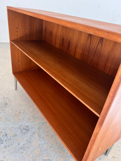 Vintage Teak Regal mit neuen Chromfüßen von Søborg Møbelfabrik