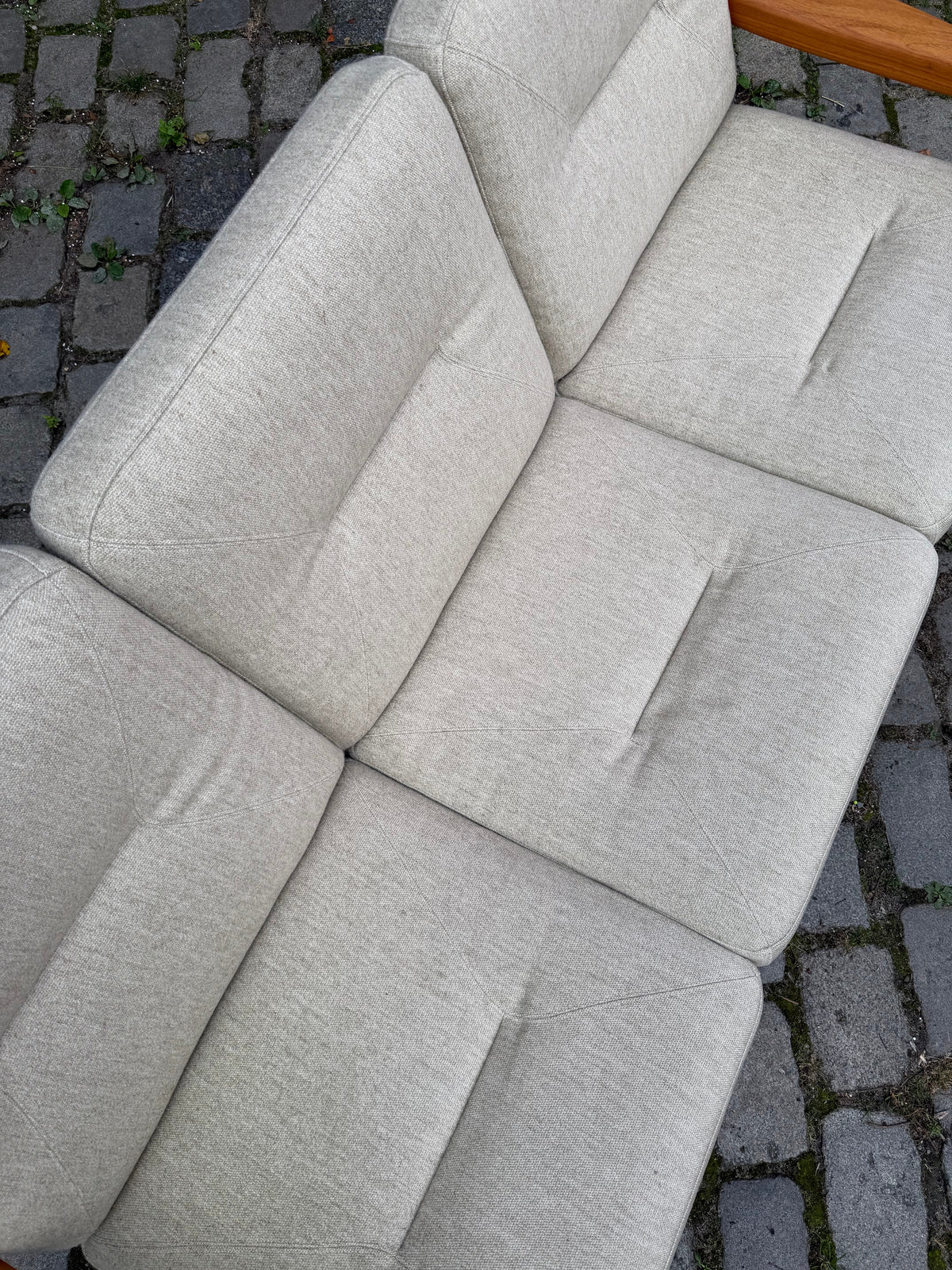 3-Sitzer Sofa Teak und Wolle von Holstebro Møbelfabrik