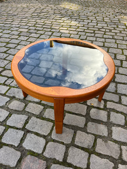 Couchtisch Teak Rauchglas
