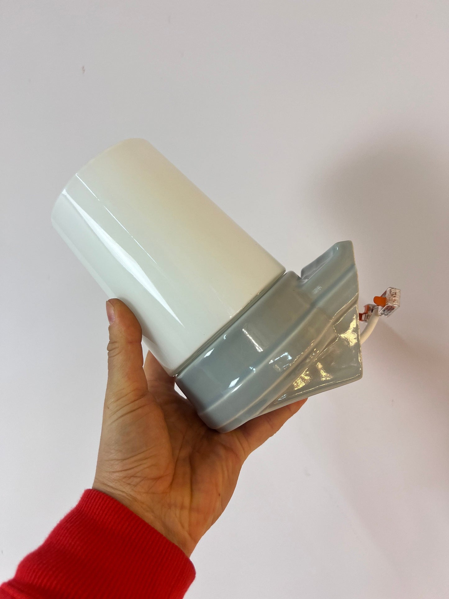 Wall lamp light grey by Sigvard Bernadotte for Ifö